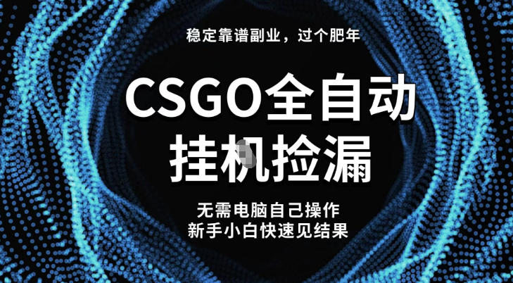 【稳定副业】全球最热门游戏CSGO全自动捡漏，最新玩法，新手小白日入5张+【揭秘】瀚萌资源网-网赚网-网赚项目网-虚拟资源网-国学资源网-易学资源网-本站有全网最新网赚项目-易学课程资源-中医课程资源的在线下载网站！瀚萌资源网