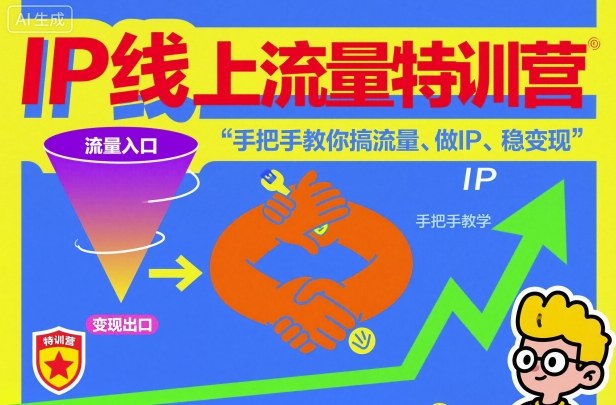 IP线上流量特训营，手把手教你搞流量、做IP、稳变现瀚萌资源网-网赚网-网赚项目网-虚拟资源网-国学资源网-易学资源网-本站有全网最新网赚项目-易学课程资源-中医课程资源的在线下载网站！瀚萌资源网