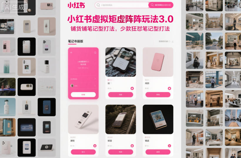 小红书虚拟矩阵玩法3.0，铺货铺笔记型打法，少款狂怼笔记型打法瀚萌资源网-网赚网-网赚项目网-虚拟资源网-国学资源网-易学资源网-本站有全网最新网赚项目-易学课程资源-中医课程资源的在线下载网站！瀚萌资源网