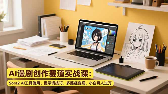 （16936期）AI漫剧创作赛道实战课：Sora2 AI工具使用、提示词技巧、多路径变现，小白月入过万瀚萌资源网-网赚网-网赚项目网-虚拟资源网-国学资源网-易学资源网-本站有全网最新网赚项目-易学课程资源-中医课程资源的在线下载网站！瀚萌资源网