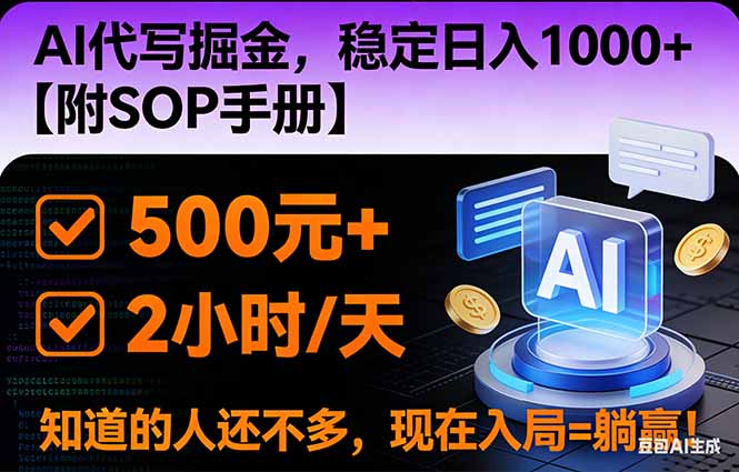 （16841期）2026风口项目,AI代写掘金，稳定日入1000+，掌握核心技能【附SOP手册】瀚萌资源网-网赚网-网赚项目网-虚拟资源网-国学资源网-易学资源网-本站有全网最新网赚项目-易学课程资源-中医课程资源的在线下载网站！瀚萌资源网