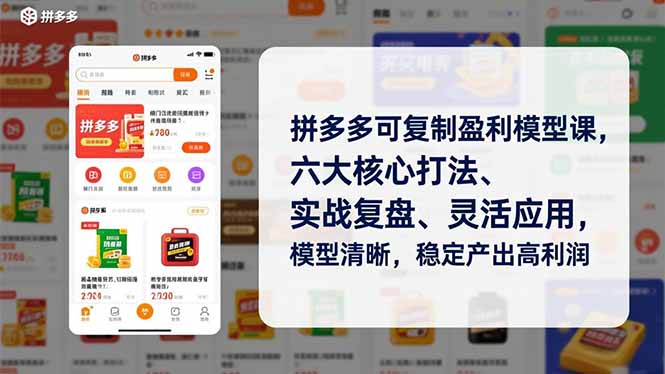 （16952期）拼多多可复制盈利模型课，六大核心打法、实战复盘、灵活应用，模型清晰，稳定产出高利润瀚萌资源网-网赚网-网赚项目网-虚拟资源网-国学资源网-易学资源网-本站有全网最新网赚项目-易学课程资源-中医课程资源的在线下载网站！瀚萌资源网