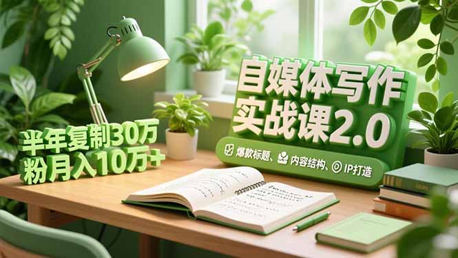 （16734期）自媒体写作实战课2.0，爆款标题、内容结构、IP打造，半年复制30万粉月入10万+瀚萌资源网-网赚网-网赚项目网-虚拟资源网-国学资源网-易学资源网-本站有全网最新网赚项目-易学课程资源-中医课程资源的在线下载网站！瀚萌资源网