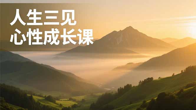 （16897期）人生三见心性成长课，见天地众生自己，搞透人性安顿身心，活出清晰自我，内在富足无价瀚萌资源网-网赚网-网赚项目网-虚拟资源网-国学资源网-易学资源网-本站有全网最新网赚项目-易学课程资源-中医课程资源的在线下载网站！瀚萌资源网