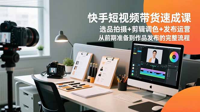 （16752期）快手短视频带货速成课，选品拍摄+剪辑调色+发布运营，从前期准备到作品发布的完整流程瀚萌资源网-网赚网-网赚项目网-虚拟资源网-国学资源网-易学资源网-本站有全网最新网赚项目-易学课程资源-中医课程资源的在线下载网站！瀚萌资源网