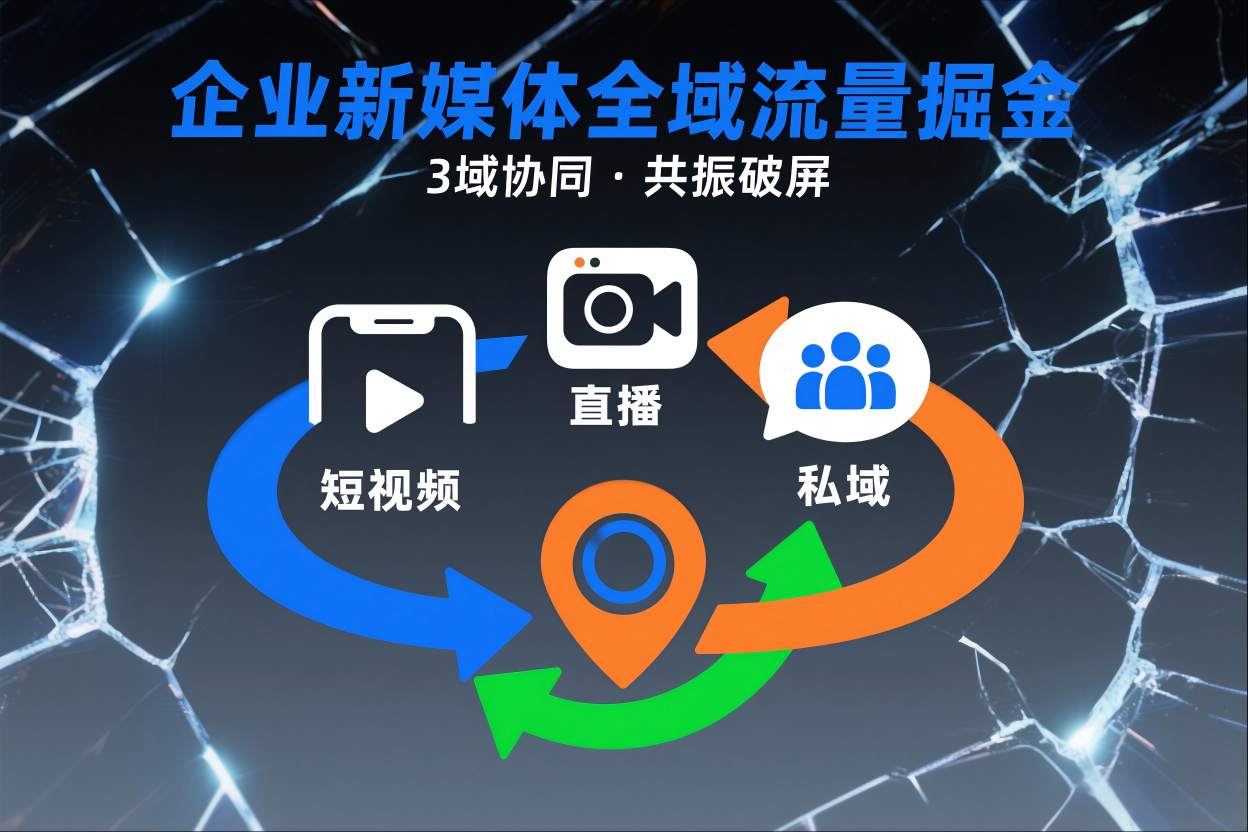 短视频全域商业模式，企业新媒体全域流量掘金，3域协同，共振破屏，短视频-直播-私域-地域瀚萌资源网-网赚网-网赚项目网-虚拟资源网-国学资源网-易学资源网-本站有全网最新网赚项目-易学课程资源-中医课程资源的在线下载网站！瀚萌资源网