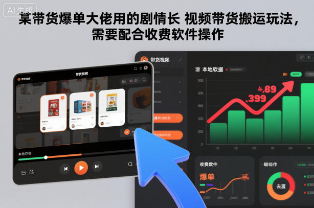 某带货爆单大佬用的剧情长视频带货搬运玩法，需要配合收费软件操作瀚萌资源网-网赚网-网赚项目网-虚拟资源网-国学资源网-易学资源网-本站有全网最新网赚项目-易学课程资源-中医课程资源的在线下载网站！瀚萌资源网