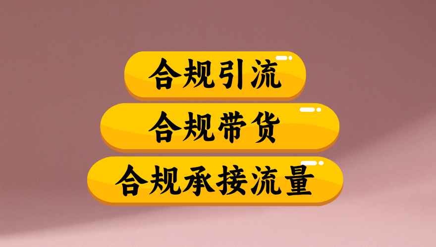 合规引流、合规并且高效地做带货、合规承接流量（揭秘）瀚萌资源网-网赚网-网赚项目网-虚拟资源网-国学资源网-易学资源网-本站有全网最新网赚项目-易学课程资源-中医课程资源的在线下载网站！瀚萌资源网