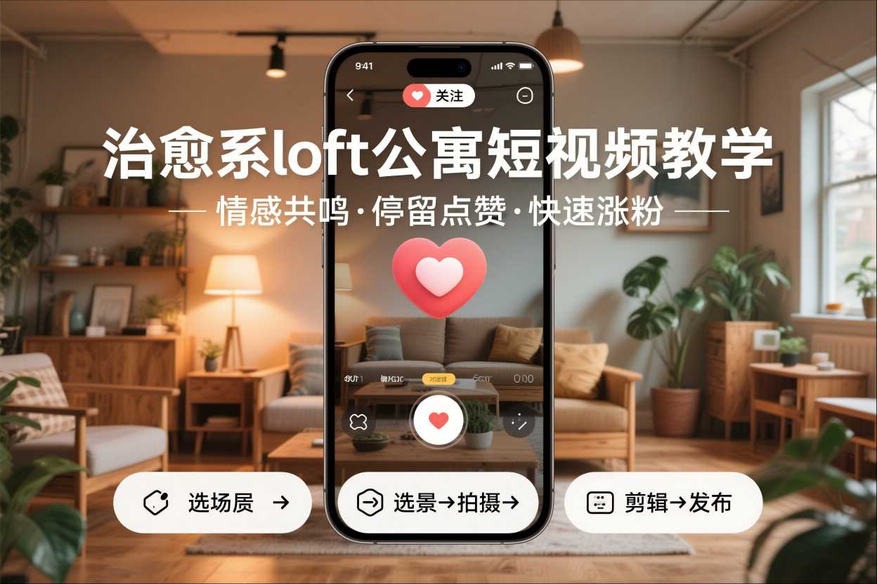 治愈系loft公寓短视频制作教学，情感共鸣引停留点赞关注，快速起号涨粉瀚萌资源网-网赚网-网赚项目网-虚拟资源网-国学资源网-易学资源网-本站有全网最新网赚项目-易学课程资源-中医课程资源的在线下载网站！瀚萌资源网