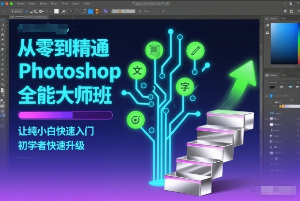 从零到精通Photoshop全能大师班，让纯小白快速入门，初学者快速升级瀚萌资源网-网赚网-网赚项目网-虚拟资源网-国学资源网-易学资源网-本站有全网最新网赚项目-易学课程资源-中医课程资源的在线下载网站！瀚萌资源网