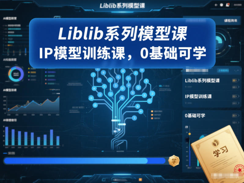Liblib系列模型课，IP模型训练课，0基础可学瀚萌资源网-网赚网-网赚项目网-虚拟资源网-国学资源网-易学资源网-本站有全网最新网赚项目-易学课程资源-中医课程资源的在线下载网站！瀚萌资源网
