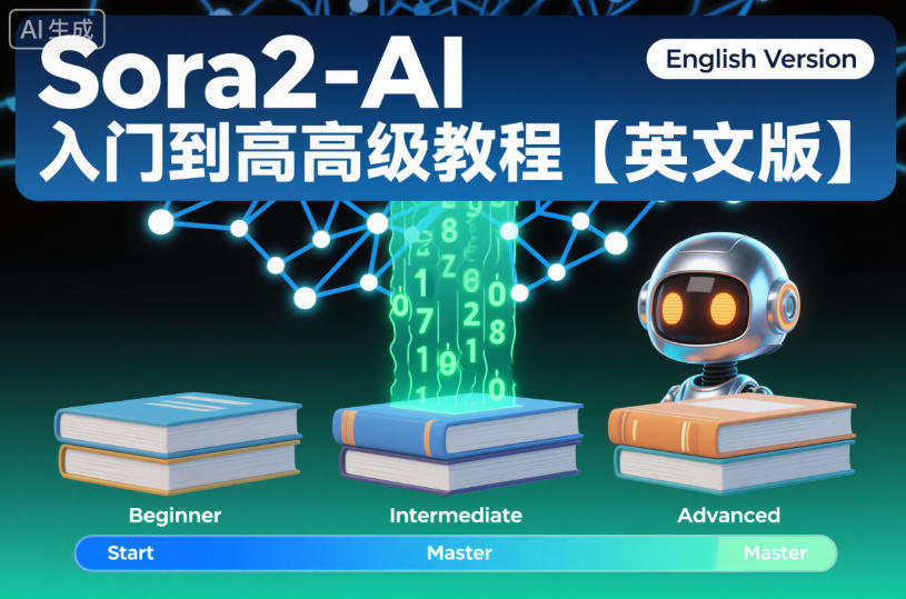 Sora2-AI入门到高级教程【英文版】瀚萌资源网-网赚网-网赚项目网-虚拟资源网-国学资源网-易学资源网-本站有全网最新网赚项目-易学课程资源-中医课程资源的在线下载网站！瀚萌资源网