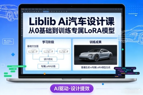 Liblib Ai汽车设计课，从0基础文生图，到教你训练专属设计和风格LoRA模型瀚萌资源网-网赚网-网赚项目网-虚拟资源网-国学资源网-易学资源网-本站有全网最新网赚项目-易学课程资源-中医课程资源的在线下载网站！瀚萌资源网