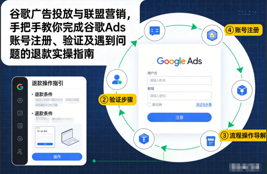 谷歌广告投放与联盟营销，手把手教你完成谷歌Ads账号注册、验证及遇到问题的退款实操指南瀚萌资源网-网赚网-网赚项目网-虚拟资源网-国学资源网-易学资源网-本站有全网最新网赚项目-易学课程资源-中医课程资源的在线下载网站！瀚萌资源网