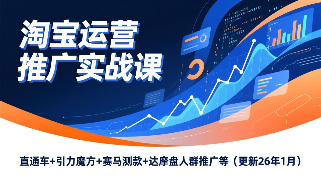 （17200期）淘宝运营推广实战课，直通车+引力魔方+赛马测款+达摩盘人群推广等（更新26年1月）瀚萌资源网-网赚网-网赚项目网-虚拟资源网-国学资源网-易学资源网-本站有全网最新网赚项目-易学课程资源-中医课程资源的在线下载网站！瀚萌资源网