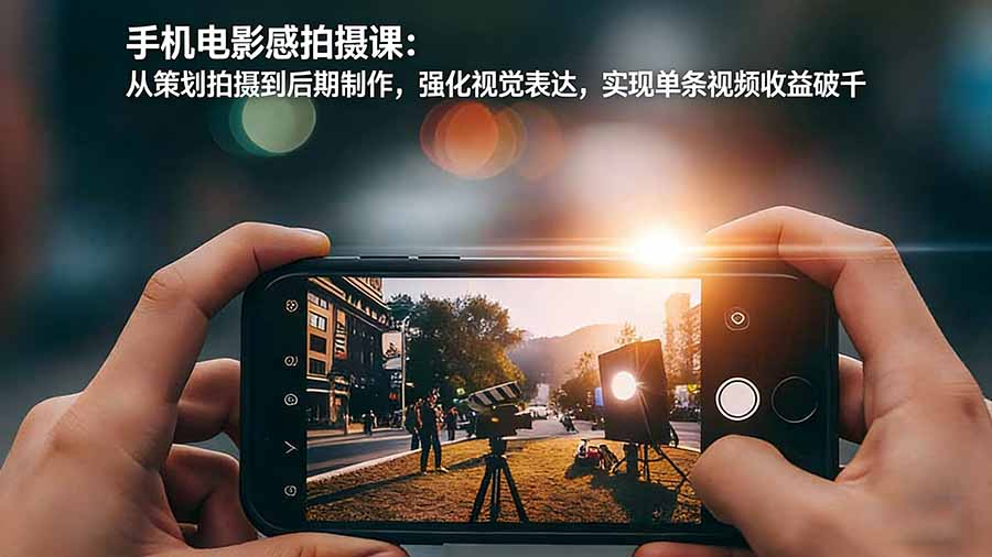 （17273期）手机电影感拍摄课：从策划拍摄到后期制作，强化视觉表达，实现单条视频收益破千瀚萌资源网-网赚网-网赚项目网-虚拟资源网-国学资源网-易学资源网-本站有全网最新网赚项目-易学课程资源-中医课程资源的在线下载网站！瀚萌资源网