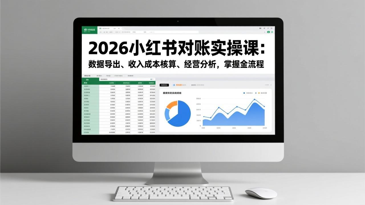 （17071期）2026小红书对账实操课：数据导出、收入成本核算、经营分析，掌握全流程瀚萌资源网-网赚网-网赚项目网-虚拟资源网-国学资源网-易学资源网-本站有全网最新网赚项目-易学课程资源-中医课程资源的在线下载网站！瀚萌资源网