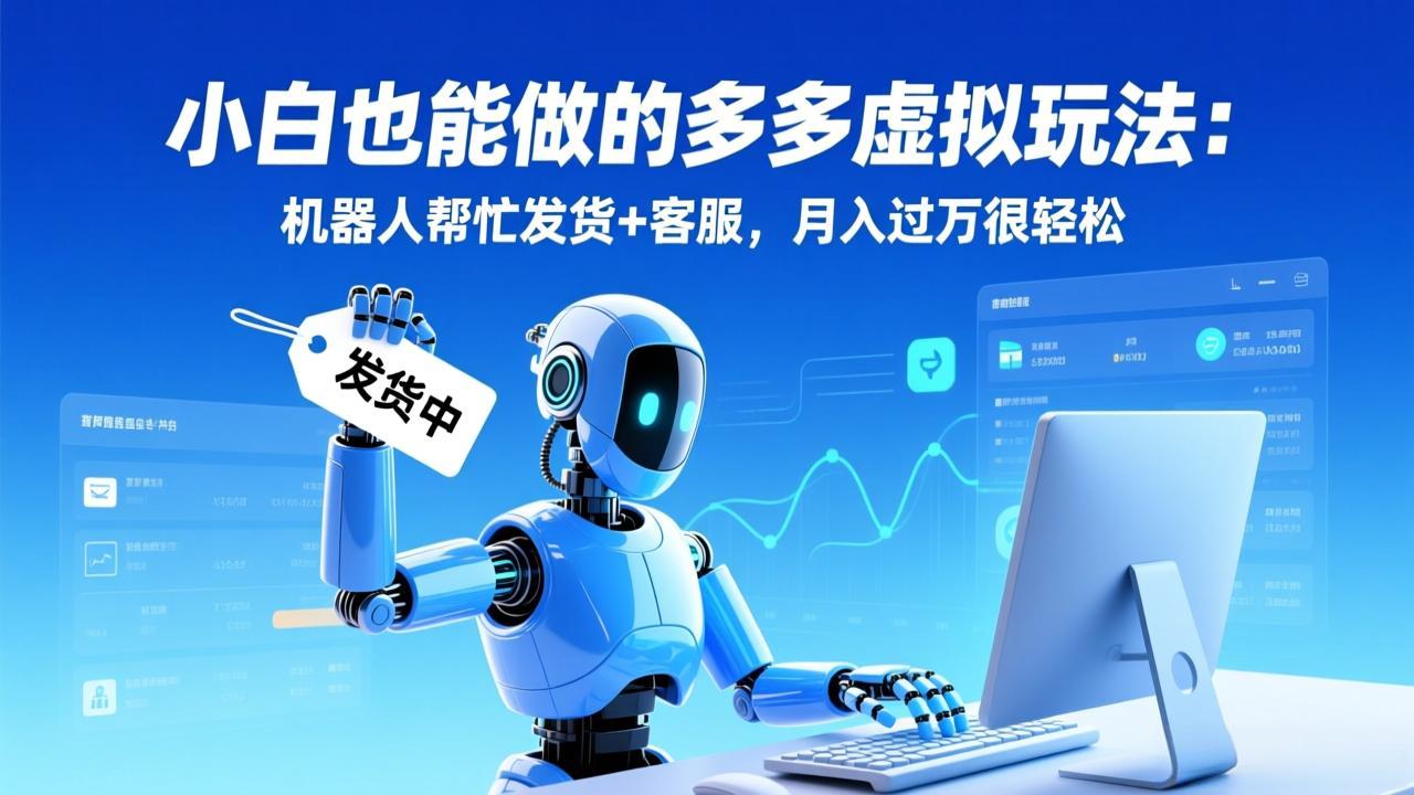 (17230期)小白也能做的多多虚拟玩法:机器人帮忙发货+客服,月入过万很轻松瀚萌资源网-网赚网-网赚项目网-虚拟资源网-国学资源网-易学资源网-本站有全网最新网赚项目-易学课程资源-中医课程资源的在线下载网站!瀚萌资源网