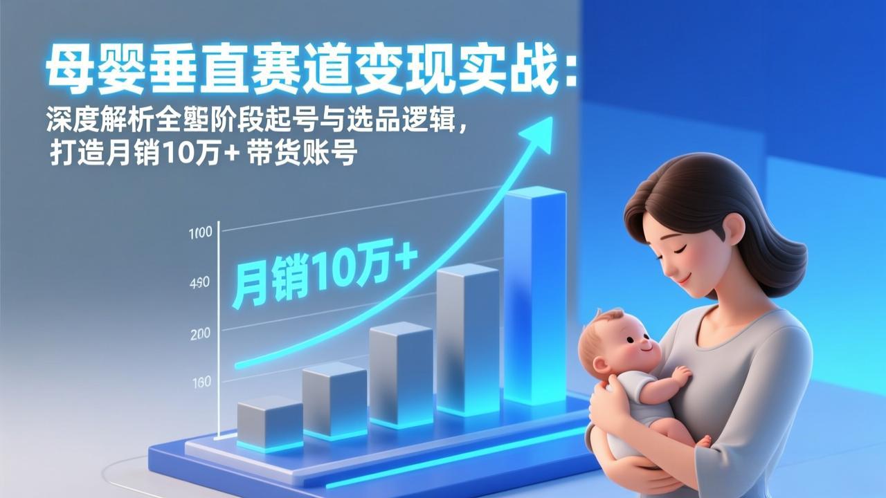 （17233期）母婴垂直赛道变现实战：深度解析三大阶段起号与选品逻辑，打造月销10万+带货账号瀚萌资源网-网赚网-网赚项目网-虚拟资源网-国学资源网-易学资源网-本站有全网最新网赚项目-易学课程资源-中医课程资源的在线下载网站！瀚萌资源网