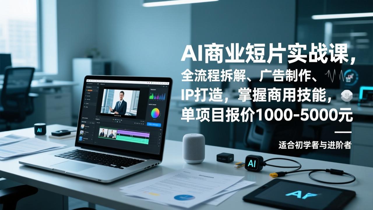 （17051期）AI商业短片实战课，全流程拆解、广告制作、IP打造，掌握商用技能，单项目报价1000-5000元瀚萌资源网-网赚网-网赚项目网-虚拟资源网-国学资源网-易学资源网-本站有全网最新网赚项目-易学课程资源-中医课程资源的在线下载网站！瀚萌资源网
