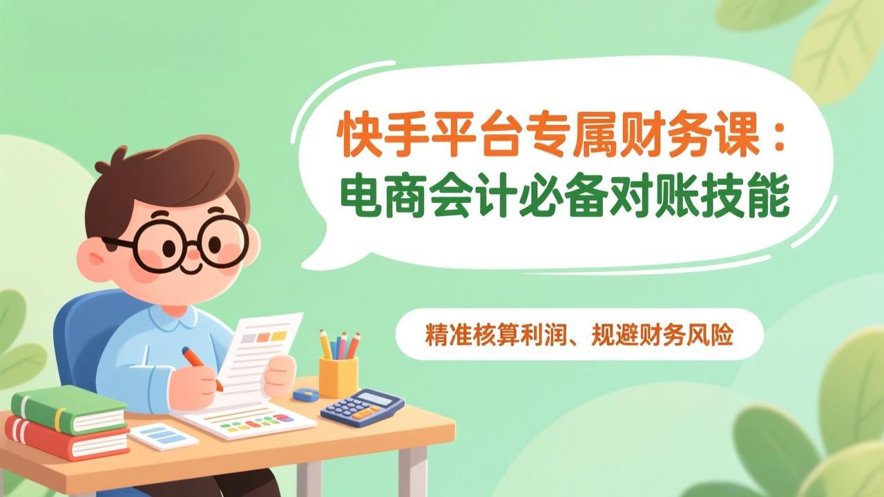 （17167期）快手平台专属财务课：电商会计必备对账技能，精准核算利润、规避财务风险瀚萌资源网-网赚网-网赚项目网-虚拟资源网-国学资源网-易学资源网-本站有全网最新网赚项目-易学课程资源-中医课程资源的在线下载网站！瀚萌资源网