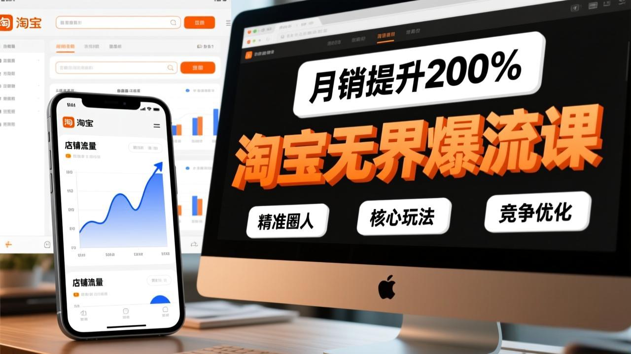 （17132期）淘宝无界爆流课，精准圈人、核心玩法、竞争优化，快速引爆店铺流量，月销提升200%瀚萌资源网-网赚网-网赚项目网-虚拟资源网-国学资源网-易学资源网-本站有全网最新网赚项目-易学课程资源-中医课程资源的在线下载网站！瀚萌资源网