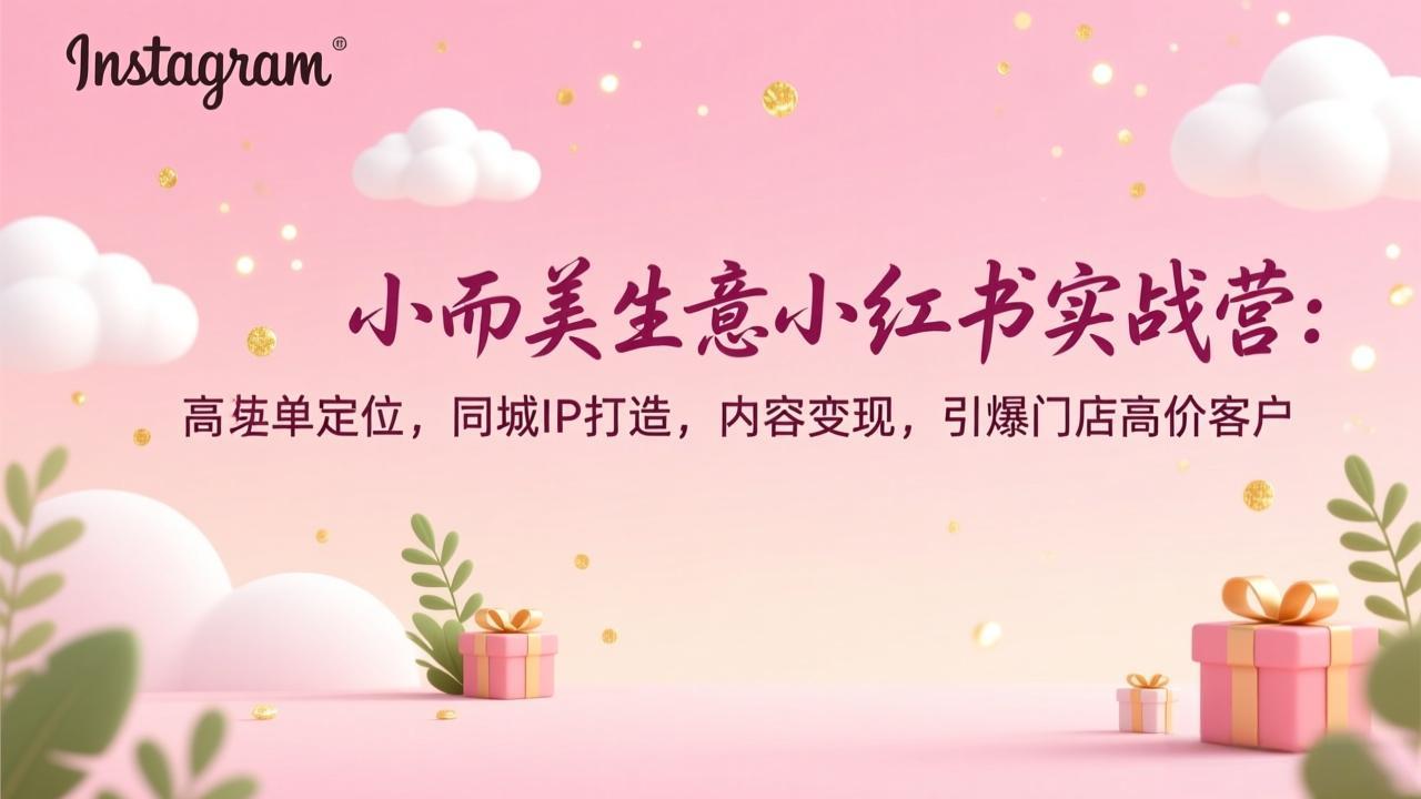 （17113期）小而美生意小红书实战营：高客单定位，同城IP打造，内容变现，引爆门店高价客户瀚萌资源网-网赚网-网赚项目网-虚拟资源网-国学资源网-易学资源网-本站有全网最新网赚项目-易学课程资源-中医课程资源的在线下载网站！瀚萌资源网