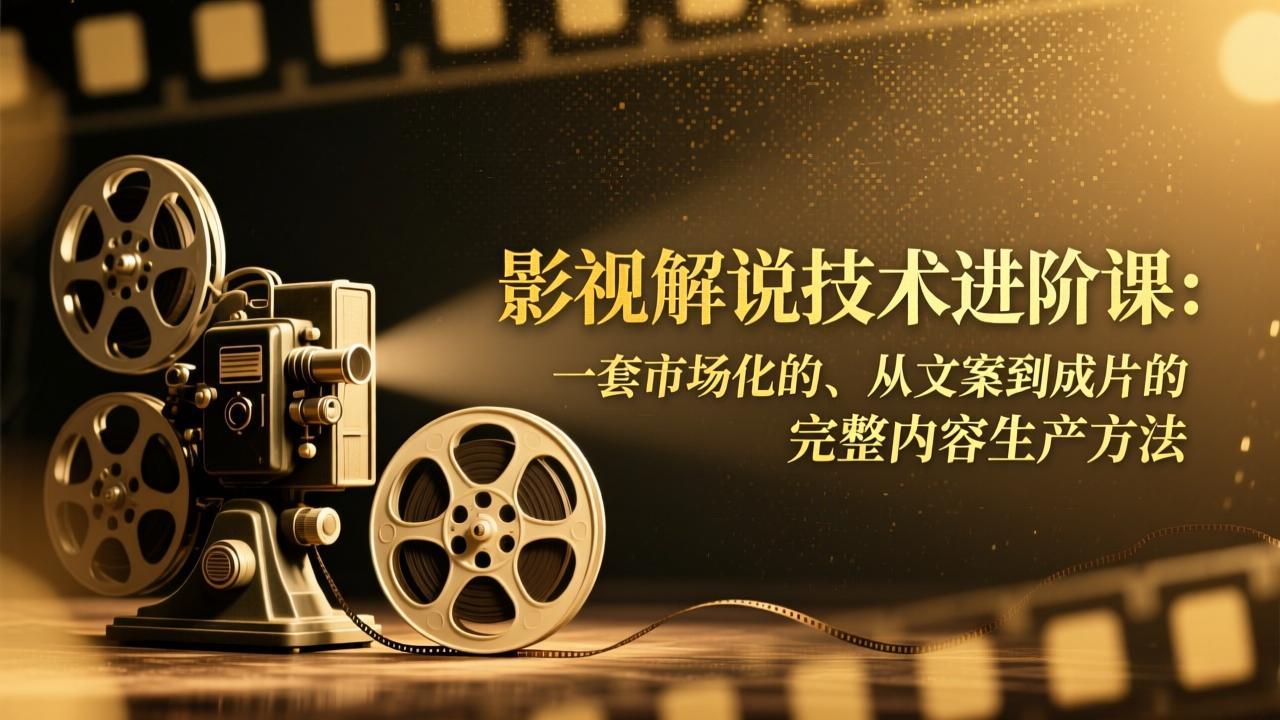 （17185期）影视解说技术进阶课：一套市场化的、从文案到成片的完整内容生产方法瀚萌资源网-网赚网-网赚项目网-虚拟资源网-国学资源网-易学资源网-本站有全网最新网赚项目-易学课程资源-中医课程资源的在线下载网站！瀚萌资源网