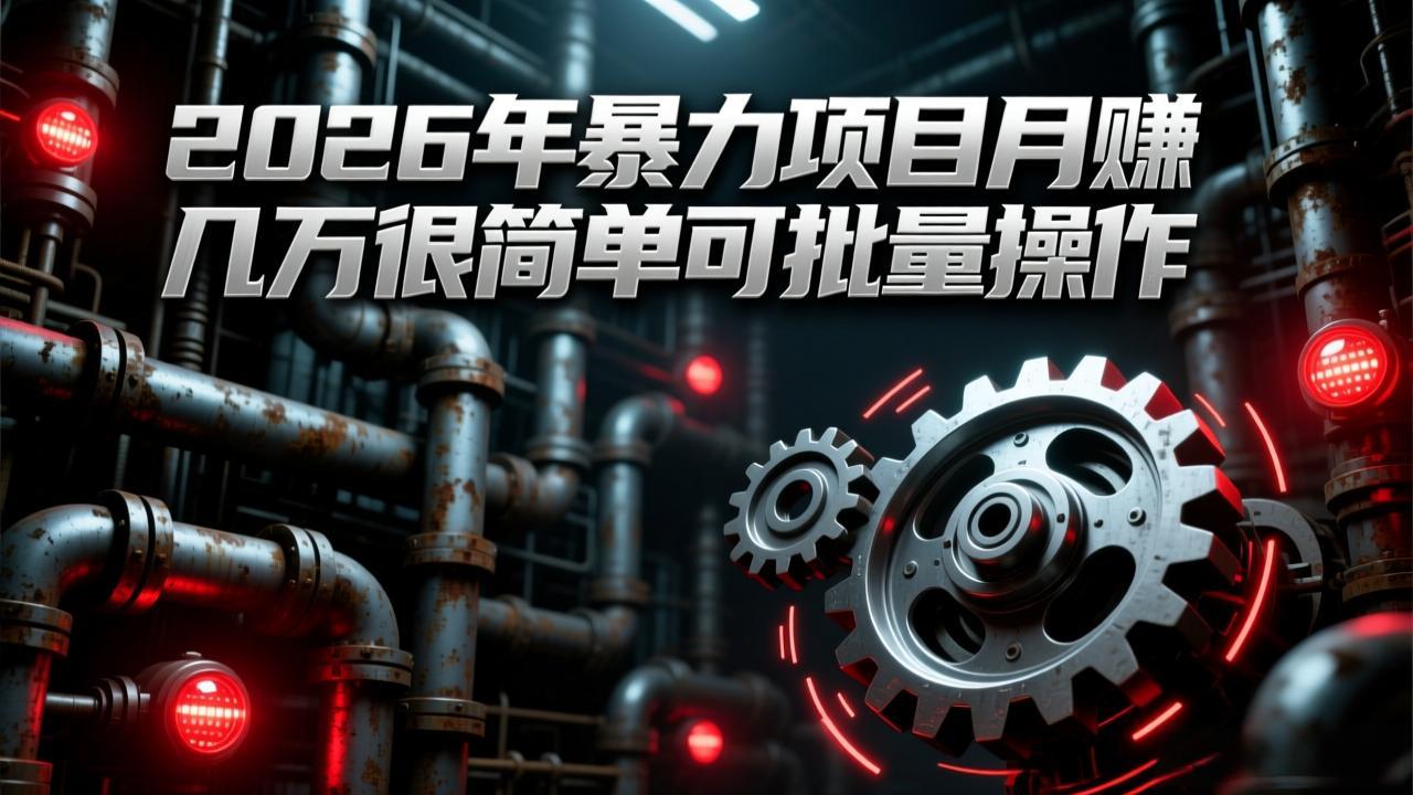 （17218期）2026年暴力项目月赚几万很简单可批量操作，成本低，利润大瀚萌资源网-网赚网-网赚项目网-虚拟资源网-国学资源网-易学资源网-本站有全网最新网赚项目-易学课程资源-中医课程资源的在线下载网站！瀚萌资源网