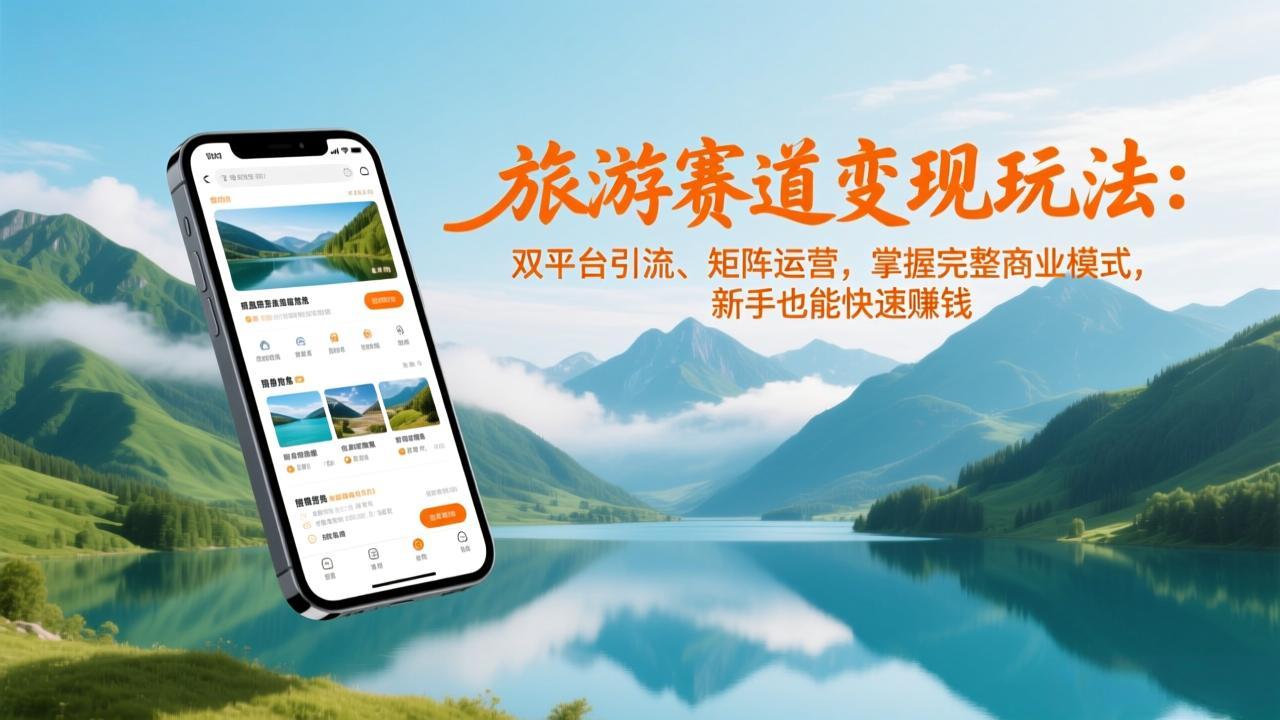 （17153期）旅游赛道变现玩法：双平台引流、矩阵运营，掌握完整商业模式，新手也能快速赚钱瀚萌资源网-网赚网-网赚项目网-虚拟资源网-国学资源网-易学资源网-本站有全网最新网赚项目-易学课程资源-中医课程资源的在线下载网站！瀚萌资源网