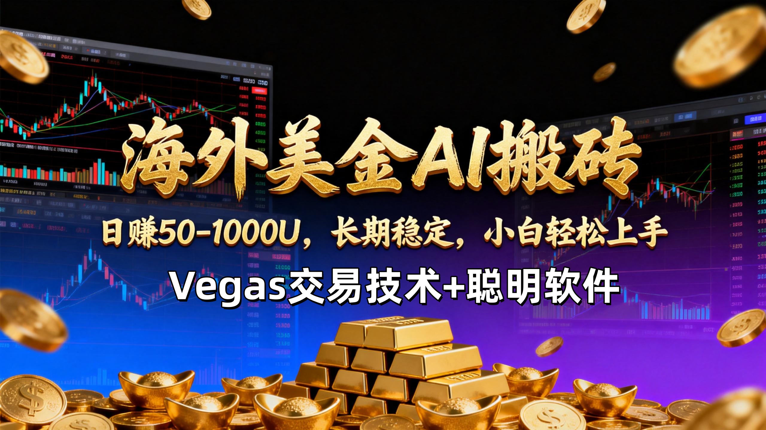 （17143期）【海外美金AI搬砖】Vegas交易技术+聪明软件，日赚50-1000U，长期稳定，小白轻松上手。瀚萌资源网-网赚网-网赚项目网-虚拟资源网-国学资源网-易学资源网-本站有全网最新网赚项目-易学课程资源-中医课程资源的在线下载网站！瀚萌资源网