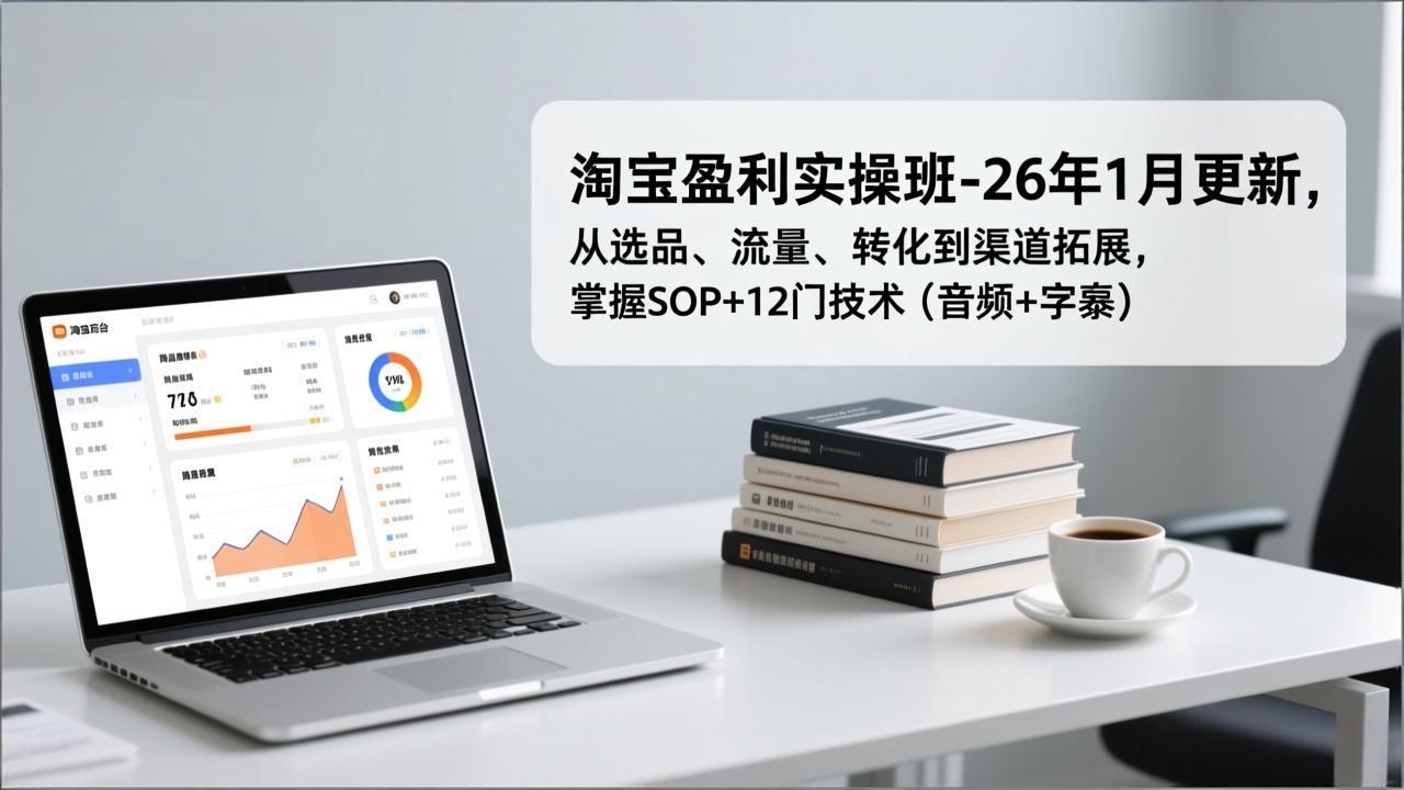 （17105期）淘宝盈利实操班-26年1月更新，从选品、流量、转化到渠道拓展，掌握SOP+12门技术（音频+字幕）瀚萌资源网-网赚网-网赚项目网-虚拟资源网-国学资源网-易学资源网-本站有全网最新网赚项目-易学课程资源-中医课程资源的在线下载网站！瀚萌资源网