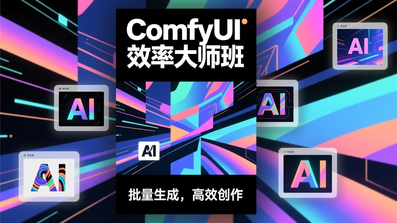 （17107期）ComfyUI效率大师班：工作流搭建，批量生成，将个人AI出图效率提升5-10倍，月接单收入1-3万瀚萌资源网-网赚网-网赚项目网-虚拟资源网-国学资源网-易学资源网-本站有全网最新网赚项目-易学课程资源-中医课程资源的在线下载网站！瀚萌资源网