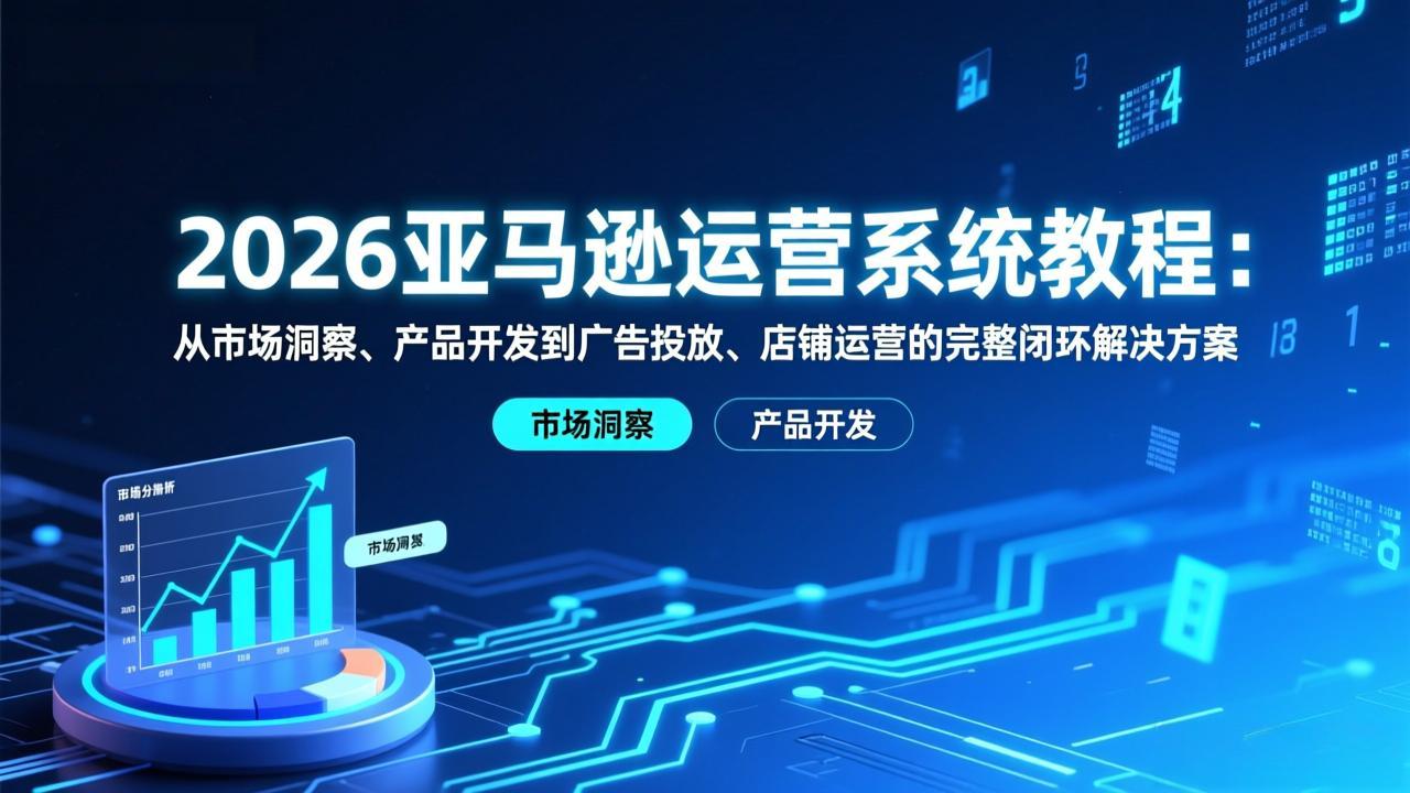 （17208期）2026亚马逊运营系统教程：从市场洞察、产品开发到广告投放、店铺运营的完整闭环解决方案瀚萌资源网-网赚网-网赚项目网-虚拟资源网-国学资源网-易学资源网-本站有全网最新网赚项目-易学课程资源-中医课程资源的在线下载网站！瀚萌资源网