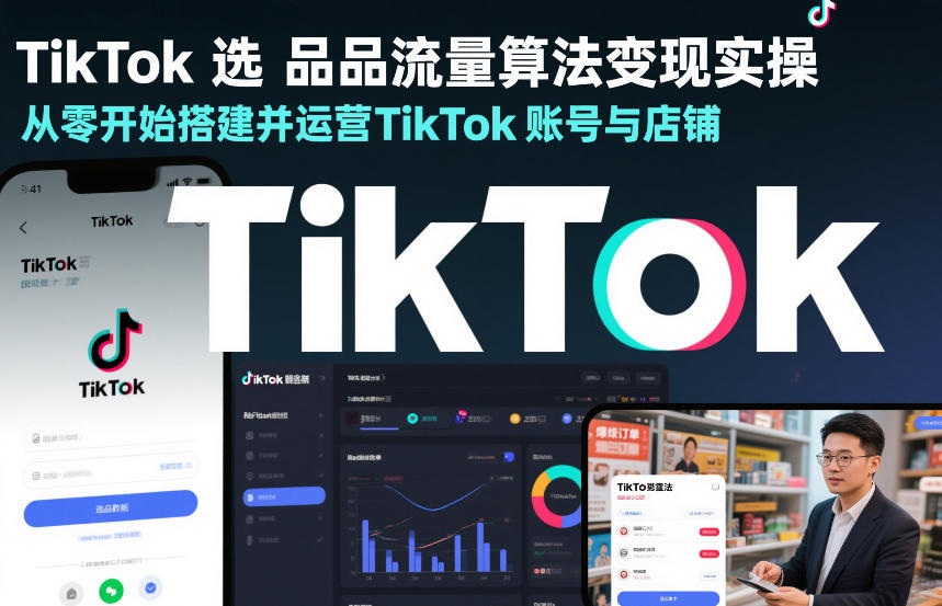 TikTok选品流量算法变现实操，从零开始搭建并运营TikTok账号与店铺瀚萌资源网-网赚网-网赚项目网-虚拟资源网-国学资源网-易学资源网-本站有全网最新网赚项目-易学课程资源-中医课程资源的在线下载网站！瀚萌资源网