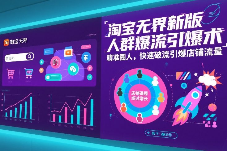 淘宝无界新版人群爆流引爆术，精准圈人，快速破流引爆店铺流量瀚萌资源网-网赚网-网赚项目网-虚拟资源网-国学资源网-易学资源网-本站有全网最新网赚项目-易学课程资源-中医课程资源的在线下载网站！瀚萌资源网