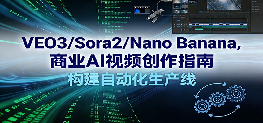 VEO3/Sora2/Nano Banana商业AI视频创作指南，构建自动化生产线瀚萌资源网-网赚网-网赚项目网-虚拟资源网-国学资源网-易学资源网-本站有全网最新网赚项目-易学课程资源-中医课程资源的在线下载网站！瀚萌资源网