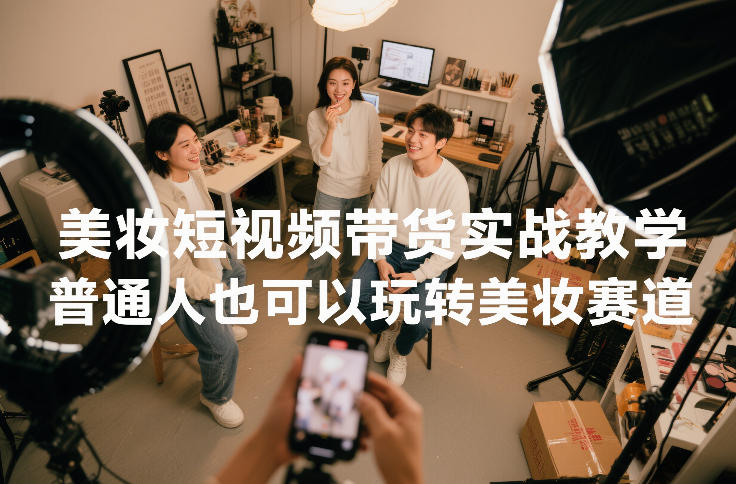 美妆短视频带货实战教学，普通人也可以玩转美妆赛道瀚萌资源网-网赚网-网赚项目网-虚拟资源网-国学资源网-易学资源网-本站有全网最新网赚项目-易学课程资源-中医课程资源的在线下载网站！瀚萌资源网