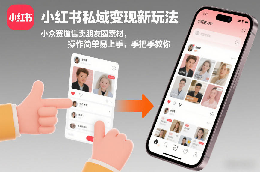 小红书私域变现新玩法，小众赛道售卖朋友圈素材，操作简单易上手，手把手教你瀚萌资源网-网赚网-网赚项目网-虚拟资源网-国学资源网-易学资源网-本站有全网最新网赚项目-易学课程资源-中医课程资源的在线下载网站！瀚萌资源网