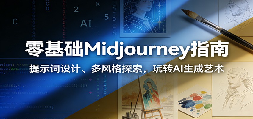 零基础Midjourney指南：提示词设计、多风格探索，玩转AI生成艺术瀚萌资源网-网赚网-网赚项目网-虚拟资源网-国学资源网-易学资源网-本站有全网最新网赚项目-易学课程资源-中医课程资源的在线下载网站！瀚萌资源网