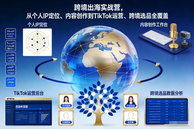 跨境出海实战营，从个人IP定位、内容创作到TikTok运营、跨境选品全覆盖瀚萌资源网-网赚网-网赚项目网-虚拟资源网-国学资源网-易学资源网-本站有全网最新网赚项目-易学课程资源-中医课程资源的在线下载网站！瀚萌资源网