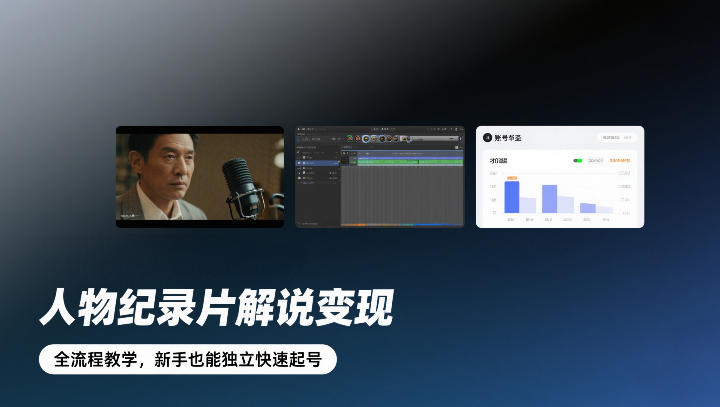 人物纪录片解说变现，全流程教学，新手也能独立快速起号瀚萌资源网-网赚网-网赚项目网-虚拟资源网-国学资源网-易学资源网-本站有全网最新网赚项目-易学课程资源-中医课程资源的在线下载网站！瀚萌资源网