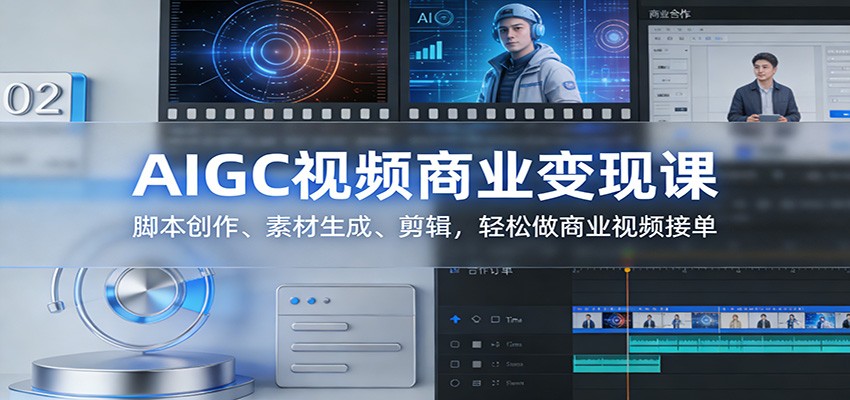 AIGC视频商业变现课：脚本创作、素材生成、剪辑，轻松做商业视频接单瀚萌资源网-网赚网-网赚项目网-虚拟资源网-国学资源网-易学资源网-本站有全网最新网赚项目-易学课程资源-中医课程资源的在线下载网站！瀚萌资源网