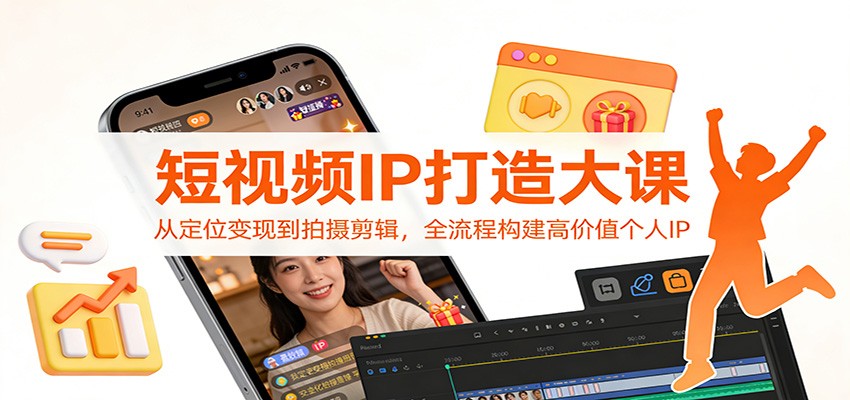 短视频IP打造大课：从定位变现到拍摄剪辑，全流程构建高价值个人IP瀚萌资源网-网赚网-网赚项目网-虚拟资源网-国学资源网-易学资源网-本站有全网最新网赚项目-易学课程资源-中医课程资源的在线下载网站！瀚萌资源网