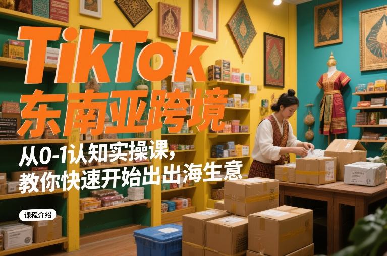 TikTok东南亚跨境从0-1认知实操课，教你快速开始出海生意瀚萌资源网-网赚网-网赚项目网-虚拟资源网-国学资源网-易学资源网-本站有全网最新网赚项目-易学课程资源-中医课程资源的在线下载网站！瀚萌资源网