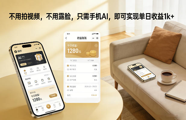 不用拍视频，不用露脸，只需手机AI，即可实现单日收益1k+【揭秘】瀚萌资源网-网赚网-网赚项目网-虚拟资源网-国学资源网-易学资源网-本站有全网最新网赚项目-易学课程资源-中医课程资源的在线下载网站！瀚萌资源网