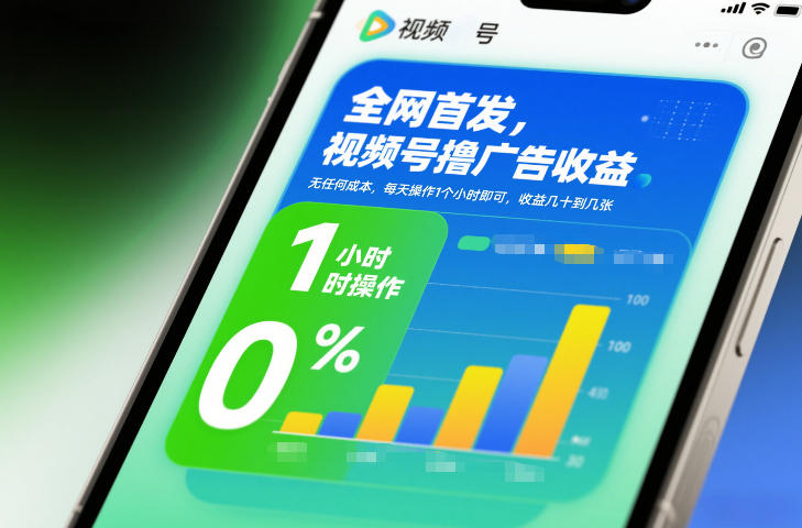 全网首发，视频号撸广告收益，无任何成本，每天操作1个小时即可，收益几十到几张瀚萌资源网-网赚网-网赚项目网-虚拟资源网-国学资源网-易学资源网-本站有全网最新网赚项目-易学课程资源-中医课程资源的在线下载网站！瀚萌资源网