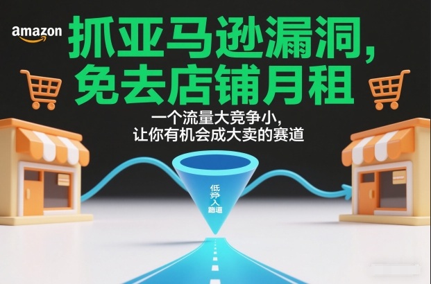 抓亚马逊漏洞，免去店铺月租，一个流量大竞争小，让你有机会成大卖的赛道瀚萌资源网-网赚网-网赚项目网-虚拟资源网-国学资源网-易学资源网-本站有全网最新网赚项目-易学课程资源-中医课程资源的在线下载网站！瀚萌资源网