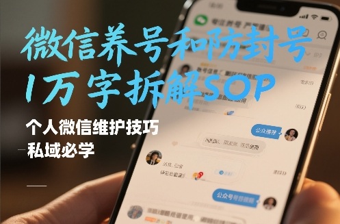 微信养号和防封号1万字拆解SOP，个人微信维护技巧，私域必学【文档】瀚萌资源网-网赚网-网赚项目网-虚拟资源网-国学资源网-易学资源网-本站有全网最新网赚项目-易学课程资源-中医课程资源的在线下载网站！瀚萌资源网