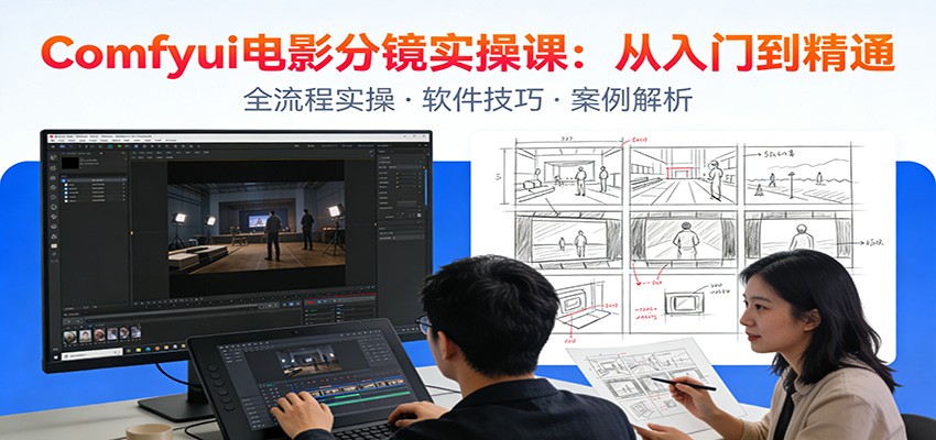 ComfyUI电影分镜实操课：分镜一致性，全流程AI视频制作，零基础也能做专业分镜瀚萌资源网-网赚网-网赚项目网-虚拟资源网-国学资源网-易学资源网-本站有全网最新网赚项目-易学课程资源-中医课程资源的在线下载网站！瀚萌资源网